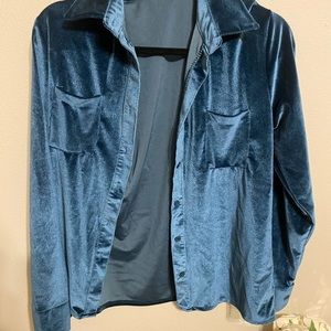 Velvet button up